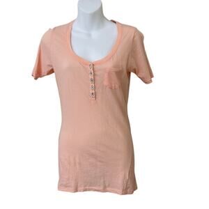 Loomstate Act Natural Organic Cotton Short Sleeve Tee Shirt Lt Pink Size Small